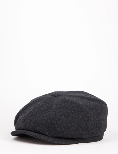 Stetson Hats Stetson Hatteras Newsboy Cap (wool/cashmere) In Charcoal Grey