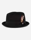 Brixton Gain Wool Fedora In Black Felt