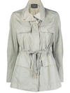 LORENA ANTONIAZZI TIE-WAIST WINDBREAKER JACKET