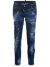 Dsquared2 Jennifer Cropped Jeans In Blue In Blue