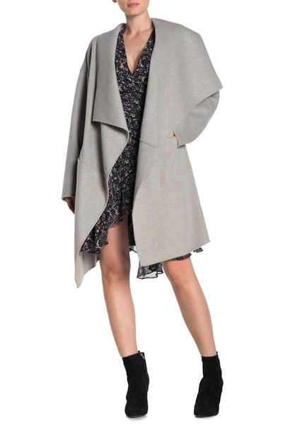 Allsaints Adalee Wool Blend Coat In Light Grey