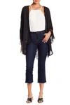 Forgotten Grace Crochet Fringe Cardigan In Black