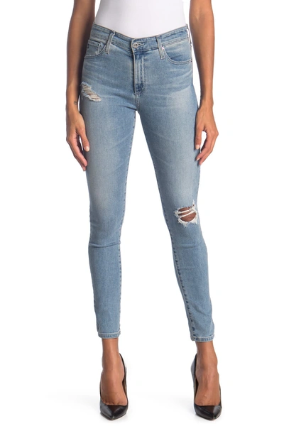 Ag Farrah High Waist Ankle Crop Skinny Jeans In Free Form