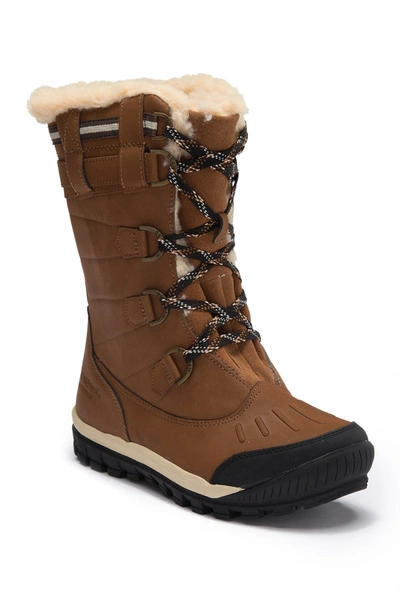 Bearpaw Desdemona Genuine Sheepskin Lined Lace-up Boot In Hickory