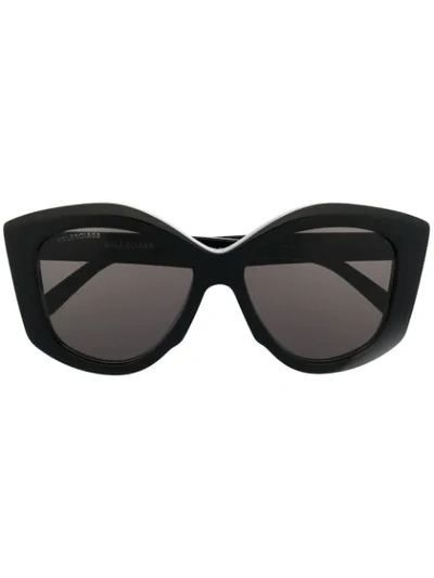Balenciaga Dynasty Oversized Geometric-frame Sunglasses In Grey