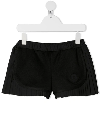 Moncler Kids' Logo-patch Elasticated Shorts In Black