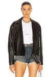 SAINT LAURENT OVERSIZE LEATHER JACKET,SLAU-WO177