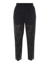 DOLCE & GABBANA LACE TROUSERS IN BLACK