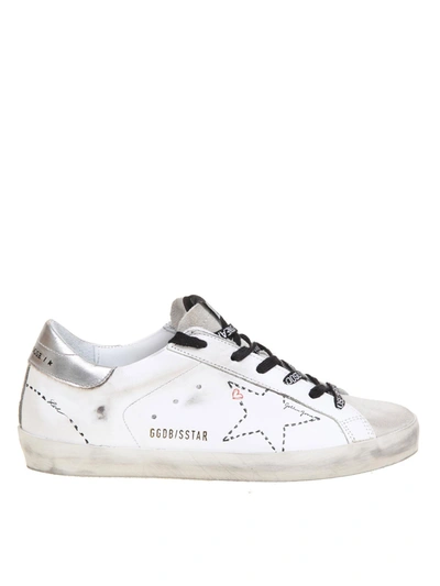 Golden Goose Superstar Leather Upper Dotted Star Laminated Heel In White