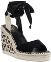 Vince Camuto Women's Bendsen Wedge Espadrille Sandals In Black/multi Natural