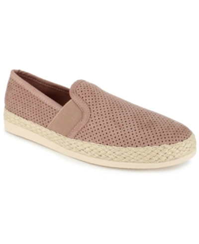 Esprit Elene Slip-on Espadrille Flats, Created For Macy's Women's Shoes In Dusty Pink