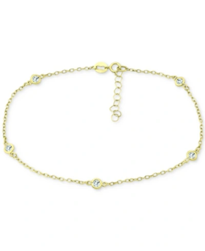 Giani Bernini Multi-stone Ankle Bracelet (also In Cubic Zirconia), Created For Macy's In Gold Over Silver