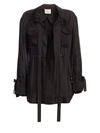 Cinq À Sept Women's Mathieu Twill Drawstring Waist Jacket In Black