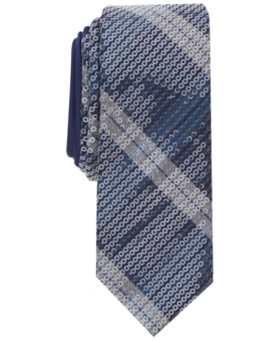 Inc International Concepts Inc Men's Striped Sequin Tie, Created For Macy's In Navy