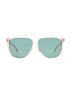 Isabel Marant Elona 61mm Shield Sunglasses In Green