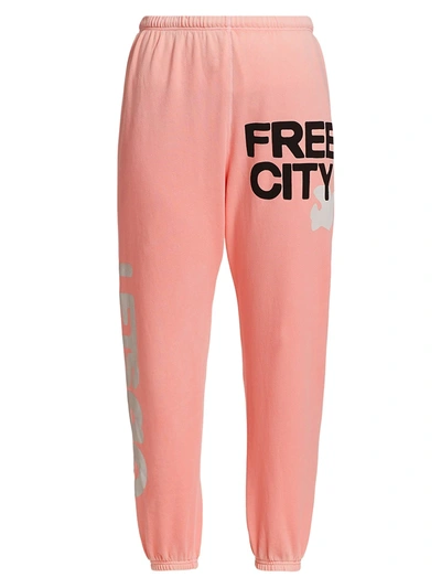 Free City Let's Go Logo Standard-fit Sweatpants In Bellini