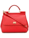 Dolce & Gabbana Large Sicily Shoulder Bag In Red