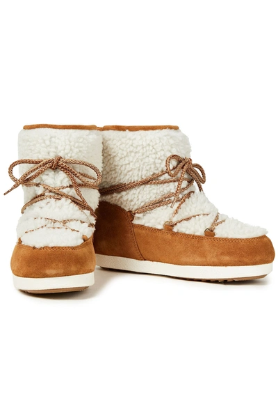 Moon Boot Far Side Shearling Snow Boots In White