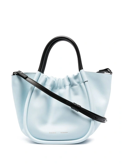Proenza Schouler Smooth Calf Small Ruched Tote In Light Blue