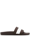 BRUNELLO CUCINELLI TWO-TONE POOL SLIDES