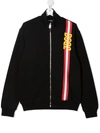 Dsquared2 Teen Stripe Detail Track Jacket In Black