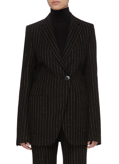 PETAR PETROV JENSEN' METALLIC PINSTRIPE TAILORED JACKET 