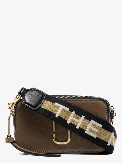 Marc Jacobs Snapshot Crossbody Bag With Logo In Grey