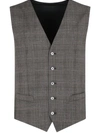 Dolce & Gabbana Check Pattern Waistcoat In Grey