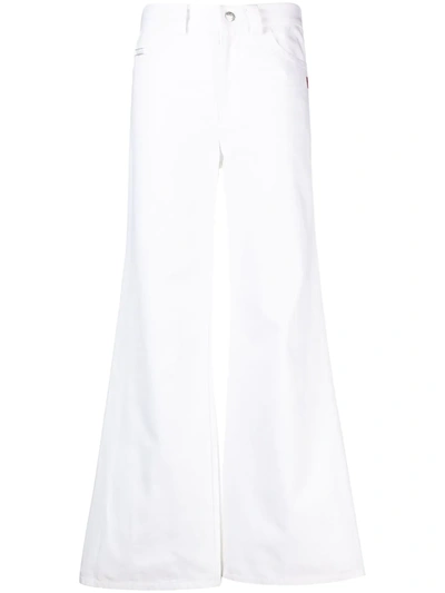 Marc Jacobs The Flared Mid-rise Trousers In White