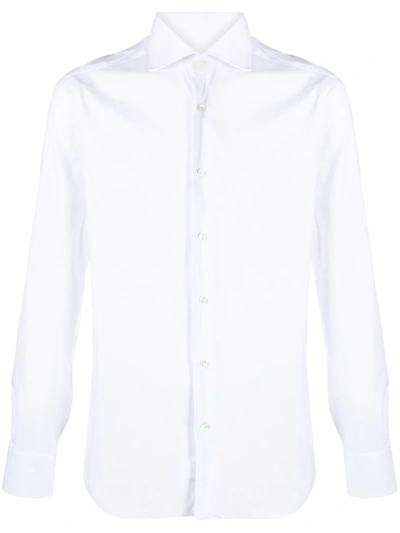 Barba Spread-collar Shirt In White