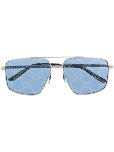 Gucci Gg-lens Square-frame Sunglasses In Blue