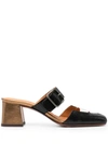 CHIE MIHARA SLIP-ON LEATHER MULES