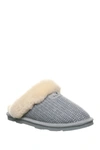 Bearpaw Effie Genuine Sheepskin Fur Lined Slipper In Blue Fog 340