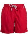 Mc2 Saint Barth Plain Swim Shorts In Red