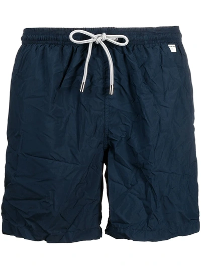 Mc2 Saint Barth X Trouserone Blue Recycled Shell Swim Shorts