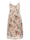 R13 Floral Velvet Dress In Brown