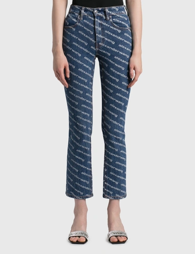Alexander Wang T High Rise Slim Jeans In Blue
