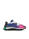Valentino Wade Runner Sneakers In Neoprene And Fabric In White Black Green