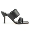 GIA COUTURE BLACK LEATHER MULES SANDALS,11718187