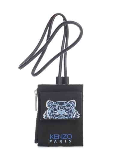 Kenzo Card Holder On Strap In Nero