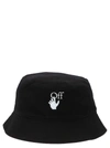 OFF-WHITE OFF-WHITE HAND OFF BUCKET HAT,OMLA012R21FAB0011001 1001
