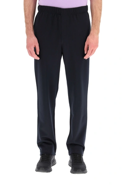 Ami Alexandre Mattiussi Track Pants With Logo Embroidery In Navy (blue)