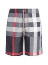 Burberry Breton Check Print Tech Swim Shorts In Charcoal Ip Chk