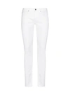 7 For All Mankind Luxe Performance Plus Slimmy Tapered Slim Fit Jeans In White In White