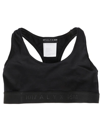 Alyx Black Cotton Blend Sports Bras