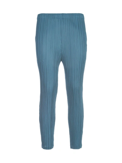 Issey Miyake Thicker Bottoms 1 Slim Pants In Night Blue