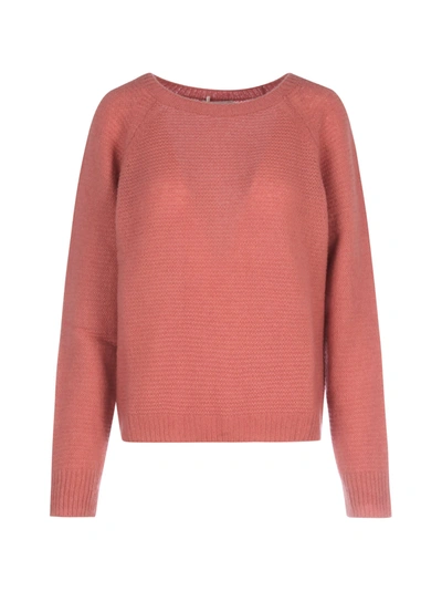 Max Mara Kiku Cloud Stitch Crewneck Sweater In Pink