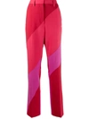 OFF-WHITE FUCHSIA AND PINK WOOL-BLEND TROUSERS,11718262