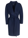 S Max Mara Messi Belted Virgin Wool Wrap Coat In Blu