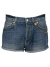 GIVENCHY CHAIN-DETAIL DENIM SHORTS,BW50P950LD420